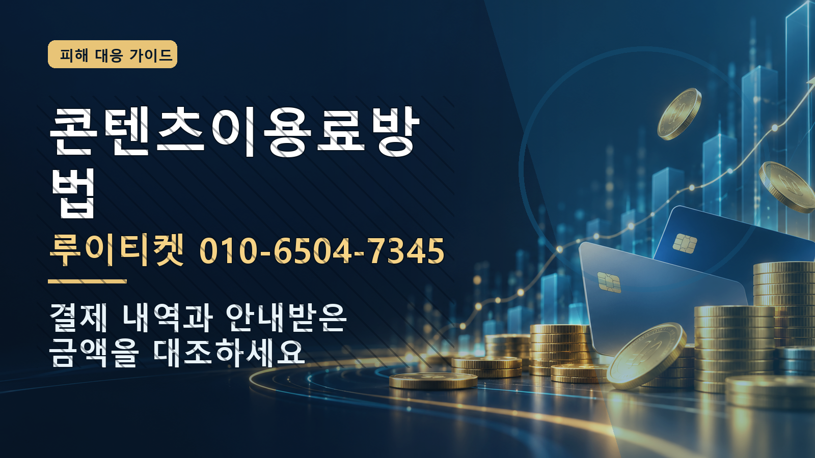 콘텐츠이용료방법: 루이티켓 010-6504-7345 · 결제 내역과 안내받은 금액을 대조하세요