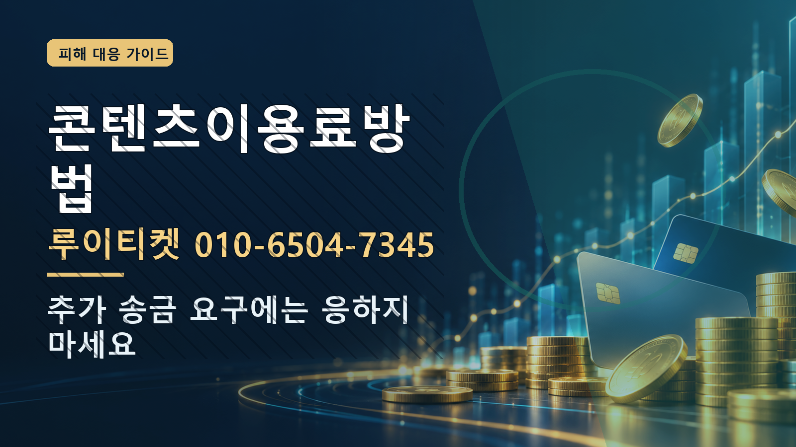 콘텐츠이용료방법: 루이티켓 010-6504-7345 · 추가 송금 요구에는 응하지 마세요